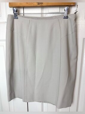 ECCOCI Straight Pencil Skirt Tan Beige Khaki Workwear Closet Staple Office